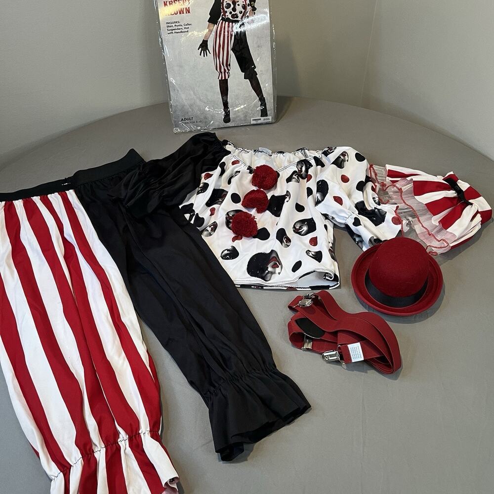 Kreepy Klown (Clown) Halloween Costume Women’s Adult Medium (8-10) Excellent - Picture 5 of 11